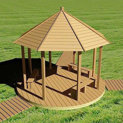 Good price Backyard WPC Gazebo wood plastic composite WPC Pavilion 10x10 Feet online