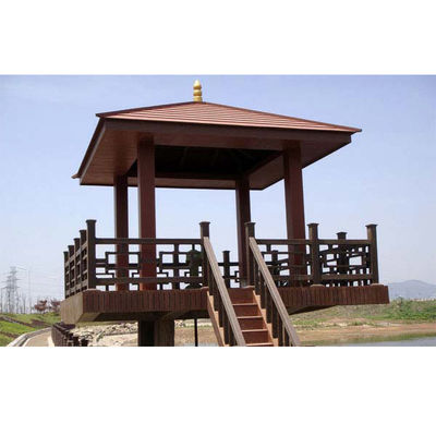Good price Lightweight WPC Gazebo Waterproof Outdoor Wood Gazebo Brown Color online