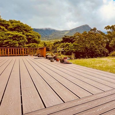 Good price Sturdy WPC 3D Composite Decking Lightweight Hollow Profile With Squared Holes online