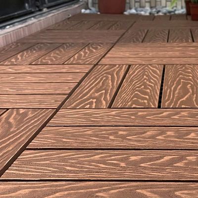 Good price Residential hardwood Interlocking Patio Tiles Rotproof Wood Floor Tiles online