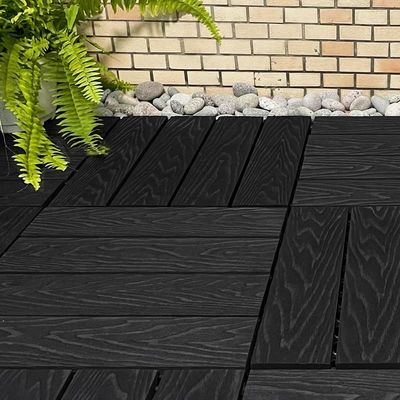 Good price Outdoor Square Wood Deck Tiles Weather Resistant Interlocking Design online