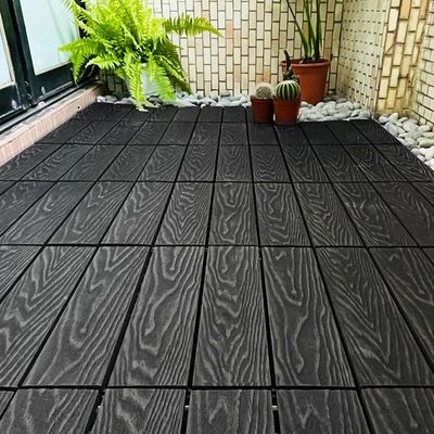 Good price Wood WPC Composite Decking Tiles Rotproof Interlocking Wood Tiles online