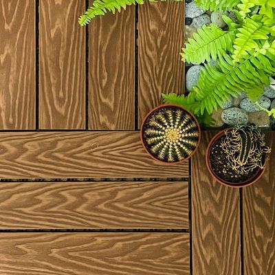 Good price Patio Wood Interlocking Composite Deck Tiles Weather Resistant online