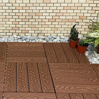 Good price Wood WPC Decking Tiles Rotproof Snap Together Wood Tiles Impact Resistant online