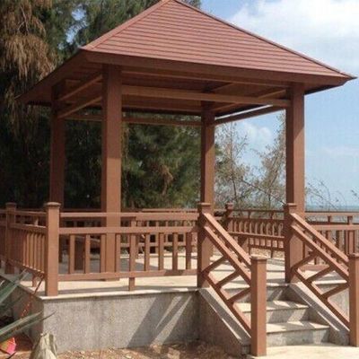 Good price Anti UV WPC Gazebo Rotproof Outdoor WPC Pavilion lightweight online