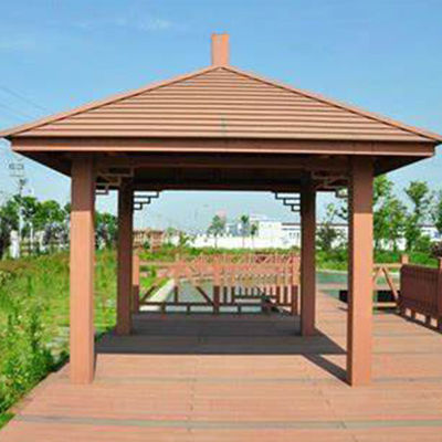 Good price Outdoor Brown WPC Gazebo UV Resistant WPC Pavilion Assembly online