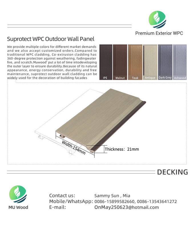 Embossed WPC Decorative Wall Panel Outdoor 3d Exterior Wall Panels ...
