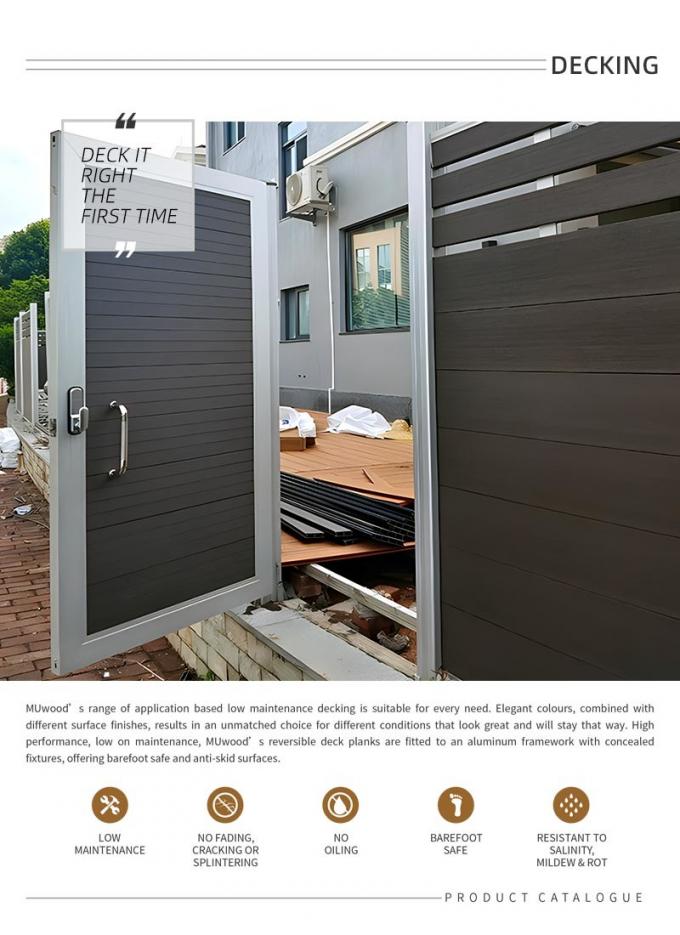 Modern WPC Panel For Gate Custom WPC Wood Plastic Composite Gate